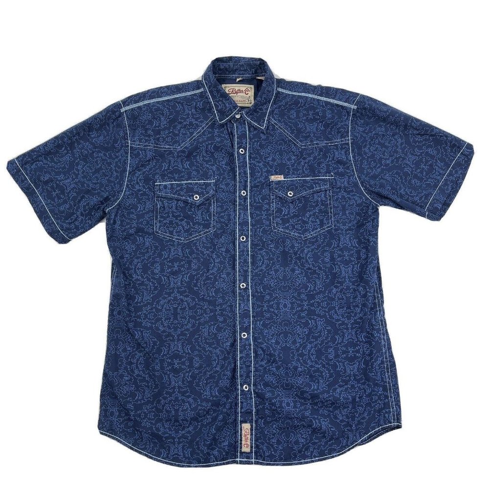 Rafter C Western Pearl Snap Shirt Mens XL
